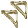 2 Pack Triangle Metal Claw Hair Clips - No Slip Stylish Clamps with Teeth for Thick Hair Updos, Bath, Spa, Makeup (Gold)