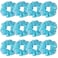 12 Pcs Shiny Mermaid Dance Cheer Organza Hair Scrunchies For Thick Hair School Performance/Sports/Party/Gymnastics Silky Scrunchie Ponytail Holder Wrist for Girls Cosplay Show (Blue)