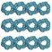 12 Pcs Bling Mermaid Sequins Dance Scrunchies Cheer Scales Hair Scrunchies For Thick Hair School Performance Scrunchy Sports Ponytail Holder Wrist for Girls Cosplay Show (Blue)