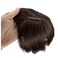 100% Human Hair Toppers Clip in Hairpieces with 3D Air Bangs for Women Straight Toupee Middle Part Wiglets for Mild Hair-Loss (Dark Brown)