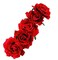 Red Rose Flower Crown Fake Flower Crowns Headbands For Women Girl Rose Floral Head Piece Hair Crown Pet Headband Flower Wreath