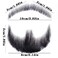 Fake Beard Realistic Mustache Full Hand Tied Goatee Facial Hair Adults Men Lace Invisible False Beards for Halloween Dressing Entertainment Drama Party Movie Makeup (Black)