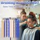 Braiding Hair Rack Standing with 120 Pegs, Height Adjustable 2-Side Hair Divider for Braiding Hair Separator Stand Metal (Black)