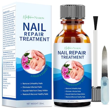 Toenail Fungus Treatment - Extra Strength for Nail &amp; Fingernails Repair Solution - Discolored and Damaged Nails Renew Cracked Toenail - Healthier 1 fl oz