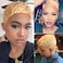 Rebecca Fashion Blonde Pixie Cut Wigs for Black Women Short Straight Human Hair Wigs 100% Brazilian Remy Hair