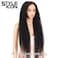 Style Icon 38&rdquo; Long Curly Wig Lace Front Wigs Synthetic Wigs with Baby Hair Half Hand Tied 130% Density Hair Replacement Wigs (38", 1B)