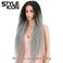 Style Icon 38&rdquo; Long Curly Wig Lace Front Wigs Synthetic Wigs with Baby Hair Half Hand Tied 130% Density Hair Replacement Wigs (38", TT4/M.GREY)