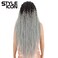 Style Icon 38&rdquo; Long Curly Wig Lace Front Wigs Synthetic Wigs with Baby Hair Half Hand Tied 130% Density Hair Replacement Wigs (38", TT4/M.GREY)