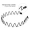 3pcs Hair Bands for Men Metal Fashion Headbands for Women Unisex Black Hair Bands Spring Non-Slip Headbands for Sports and Daily Wear
