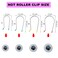 Hot Curler Clips Replacement Hot Roller Clips Rollers Securing Pins Fits 2 inch Hot Rollers Curlers
