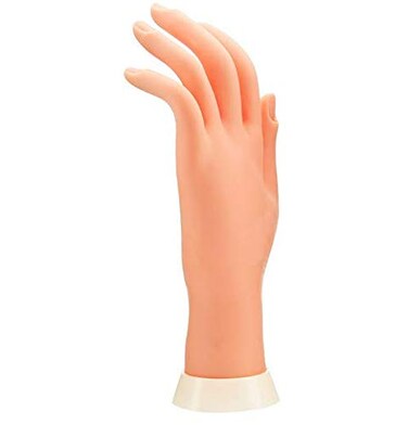 Soft Plastic Mannequin Hand,Flexible Bendable Fake Hand Manicure Practice Tool