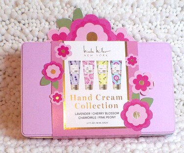 Nicole Miller Luxury Hand Cream Collection, 4 Piece Gift Set in Cantine Box
