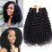Brazilian Kinky Curly Virgin Hair 9A Grade Unprocessed Remy Virgin Cheap Human Hair Weave Extensions with Luxnovolex Human Hair Bundles (16 16 16)