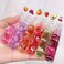 Lip Oil, 6PCS Fruity Flavors Lip Oil Set, Roll-On Lip Gloss Set, Strawberry Orange Grape Avocado Cheery Peach Flavor,Transparent Lip Gloss, Non Toxic, Kid Friendly, Suitable for Dry and Chapped Lips