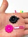 Tara Girls Self Hinge Plastic Mulit Design Hair Barrettes Selection (Flower Multi Color)