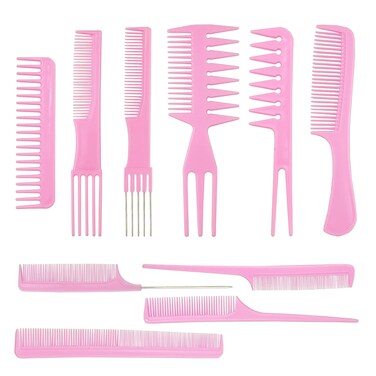 10 Pcs Professional Styling Comb Set - Coarse and Fine Toothed Pick Combs for Hairstyling