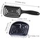 MIUPOO Professional Curly Vented Hair Brush,Hair Scalp Massager Shampoo Brush,Detangler Brush for Faster Blow Drying and Scalp Scrubber for Deep Cleaning Hair Set,Scalp Massagers,2 Pieces,Black