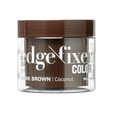 KISS COLORS &amp; CARE Color Edge Fixer 3.38 oz (100mL)- Dark Brown, Hides Grays &amp; Fills In Hairline, Moisturizing, Adds Shine, No Flakes, 24 Hour Maximum Hold, Sleek Results, Keep Edges In Check