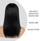 Bon Straight Hair Wig Long Layered Straight Hair with Bang Wig for Black Women Natural Light Yaki Textured Heat Resistant Synthetic Wigs (1B-OFFBLACK, 18 inch) - Sexy11