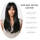 testar Black Wigs For Women Long Straight Black Wigs With Curtain Bangs Synthetic Heat Resistant Layered Wig Natural Looking Wigs For Daily Party Use 24 Inch