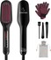 Ionic Hair Straightener Brush by COOLKESI, 30s Fast MCH Ceramic Heating Hair Straightening Brush with Anti Scald Feature, Auto-Off &amp; Dual Voltage, Portable Frizz-Free Silky Electric Straightening Comb