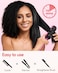 Terviiix Frizz Buster Ionic Hair Straightener Brush with MCH Heater - Rapid 450&deg;F in 20S, Hair Straightener Comb for Efficient One-Pass, Anti-Scald, 13 Heat Settings, Dual Voltage, Pink