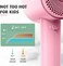 Feekaa Kids Hair Dryer, Portable Mini Blow Dryer with Diffuser, Quiet Small Hair Dryer for Children, Compact Kids Hairdryer with DIY Stickers Lightweight, Boy &amp; Girl Birthday Gift, Pink