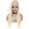 Silk Straight 13X4 Lace Front Wigs Human Hair #613 Blonde Remy Straight 180% Density Lace Front Wigs for Black Women with Baby Hair Bleached Knots Pre Plucked 14 inches