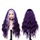 Purple Wig For Women Long Hair Wave Wig Synthetic Fiber Heat Resistant Wigs Colored Cosplay Wigs For Women Suitable For Halloween Cosplay Christmas Day Daily Party 24 Inch