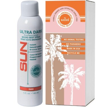 Sun Laboratories By Giesee Ultra Dark Spray Can - Spray Tan Self Tanner   Sunless Tanning Mist   Tanning Spray for Face and Body   Self Tan Mist   Sunless Tanner for Ultra Dark Tan