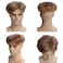 H&amp;Bwig Men Short Toppers Hairpiece Clip in Hair Extensions for Covering White Loss Hair Toupee (Blonde)