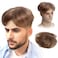 H&amp;Bwig Men Short Toppers Hairpiece Clip in Hair Extensions for Covering White Loss Hair Toupee (Blonde)