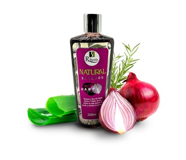 RIBON'S Onion, Aloe Vera, and Rosemary Shampoo &ndash; Natural Hair Growth Treatment for Hair Loss &ndash; Sulfate-Free, Paraben-Free, Deep Cleansing Shampoo for Healthy Hair and Scalp 250 ml