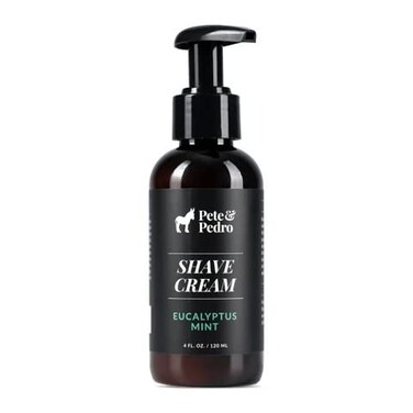 Pete &amp; Pedro SHAVE CREAM - Natural &amp; Artisan-Crafted, Eucalyptus Mint Scent   Rich &amp; Thick Lather, Great For Sensitive Skin, Less Shaving Irritation/Razor Burn/Ingrowns   As Seen on Shark Tank, 4 oz.