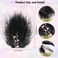 6PCS Feather Hair Clips, Non-Slip Hair Barrettes Accessory for 1920s Costume, Flapper Hairpins, for Women Girls Cosplay Show, Dancing Party, Classic Dress Up (Black, White, Pink)