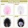 6PCS Feather Hair Clips, Non-Slip Hair Barrettes Accessory for 1920s Costume, Flapper Hairpins, for Women Girls Cosplay Show, Dancing Party, Classic Dress Up (Black, White, Pink)