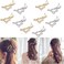 10pcs Minimalist Dainty Gold Silver Metal Hairpin Leaf Hair Clip Clamps,Metal Branches Hairpin Hair Accessories, Best Christmas Gifts
