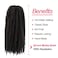 Marley Twist Braiding Hair Spring Twist Hair 18inch Crochet Hair 6packs Afro Twist Hair Cuban Twist Hair Marley Twist Hair Kinky Braiding Hair Synthetic Hair Extension For Women (18inch,6pcs, 1B）