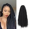 Marley Twist Braiding Hair Spring Twist Hair 18inch Crochet Hair 6packs Afro Twist Hair Cuban Twist Hair Marley Twist Hair Kinky Braiding Hair Synthetic Hair Extension For Women (18inch,6pcs, 1B）