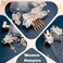 5PCS Camellia Flower Tassels Hairpin, Crystal Rhinestone Pearl Hair Clips, Chinese Hanfu Headpiece, Retro Wedding Party Hair Jewelry Accessories for Women Brides