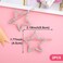 2pcs Star Hair Pin for Women, Sparkly Rhinestone Crystal Hair Bang Clips, Non-Slip Hollow Hair Barrette Accessories for Long Short Straight Curly Hair- Silver