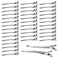 50pcs 3.5 Inches Duck Bill Hair Clips, Superior Silver Alligator Curl Clips with Holes, Hairdressing Salon Hair Grip, DIY Accessories Hairpins for Women and Girls