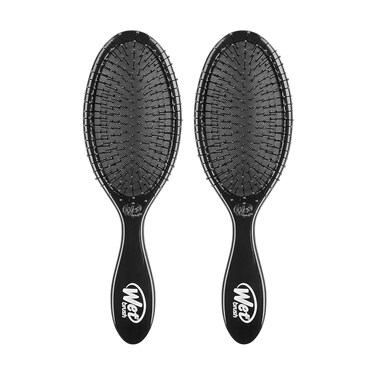 Wet Brush Original Detangling Hair Brush, Classic Black - Ultra-Soft IntelliFlex Bristles - Detangler Brush Glide Through Tangles With Ease - All Hair Types - For Wet &amp; Dry Hair (Pack of 2)