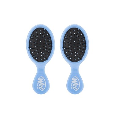 Wet Brush Detangling Brush, Mini Detangler Brush (Sky) - Wet &amp; Dry Tangle-Free Hair Brush for Women &amp; Men - No Tangle Soft &amp; Flexible Bristles for Straight, Curly, &amp; Thick Hair (Pack of 2)