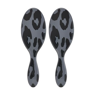 Wet Brush Original Detangling Hair Brush, Grey Leopard (Safari) - Ultra-Soft IntelliFlex Bristles - Detangler Brush Glide Through Tangles With Ease For All Hair Types - Wet &amp; Dry Hair (Pack of 2)