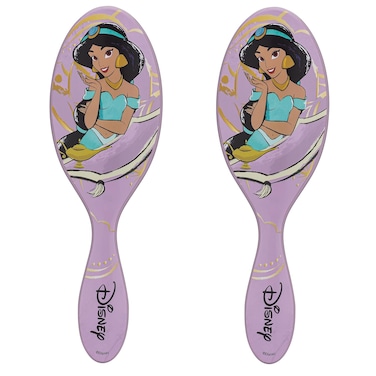 Wet Brush Disney Original Detangler Hair Brush, Jasmine (Elegant Princess) - Ultra-Soft IntelliFlex Bristles - Detangling Brush Glides Through Tangles (Wet &amp; Dry Hair) - Women &amp; Men (Pack of 2)
