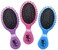 Wet Brush Squirt Detangling Brush - 3 Ct, Pink, Purple &amp; Blue, Mini Detangler Brush, No Tangle Ultra-Soft IntelliFlex Bristles, Wet &amp; Dry Styling Hair Brush for Women &amp; Men, All Hair Types