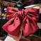 Large Soft Silky Chiffon Hair Bow Clips Big Bowknot Barrettes French Hair Bows for Women and Girls(Red)