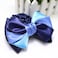 Lady Bow Hair Bun Net,Professional Woman Bowknot Decor Barrette Snood Net Hair Clip(Blue)
