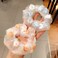 2 PCS Embroidery Tulle Flower Hair Scrunchie, Vintage Hair Loop for Girls and Women(Pink,Blue)